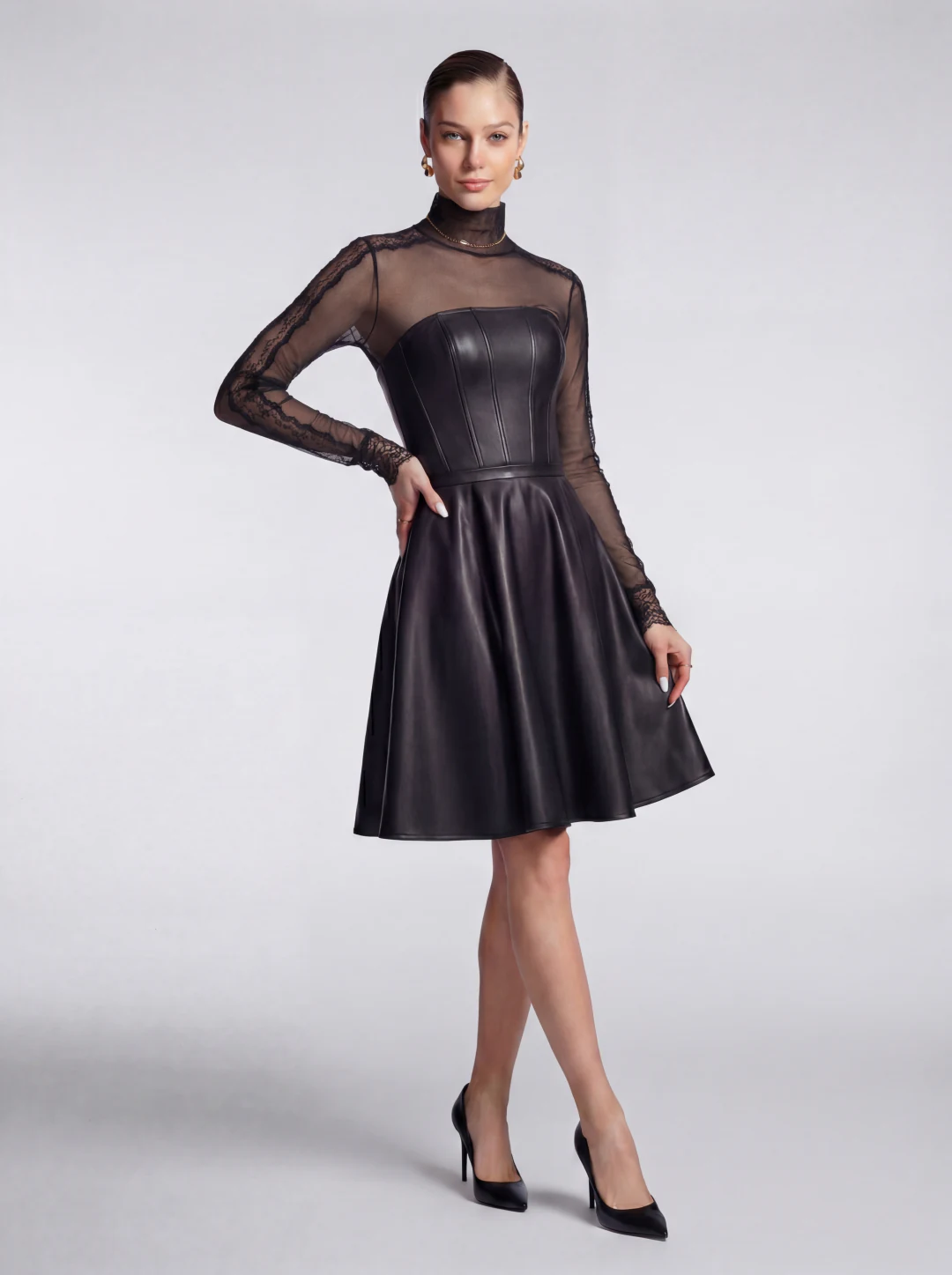 Платье корсетное кожаное EIDOS’CHIC